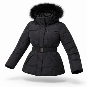 Goldbergh Elegant Black Snow Jacket with Fur Hood